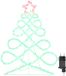 vidaXL Lampe en forme de sapin de Noël 144 LED multicolore 80 x 56 cm PVC