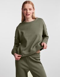 PIECES Sweater PCCHILLI - XL - Groen - Korte Mouw - Katoen