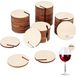 TRANKIELO® - 60 pièces étiquettes de boisson en bois - Charms pour verres à vin DIY - Cercles personnalisables pour mariages et fêtes