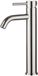 Unyqoos® Matgrijze wastafelmengkraan met één hendel, 205 mm hoog, messing met 3-laags PVD-coating, waterbesparend (ongeveer 30%), keramische cartridge, flexibele aansluitingen