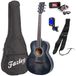 Fazley W55-COL-BK-3/4 pack débutant guitare folk ColourTune
