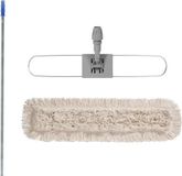 Telescoopsteel Axiom Pronet Vloermop - 100 cm - Katoen - Wit - voor Nat Parket