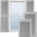 Ekena Millwork Lifetime Vinyl LL1S14X03600PG Standaard Kathedraal Top Center Mullion, Open Luifel Vinyl Luiken, w/Installatie Shutter-Lok's & Bijpassende schroeven (Per Pair), 14 1/2 \"W x 36\" H