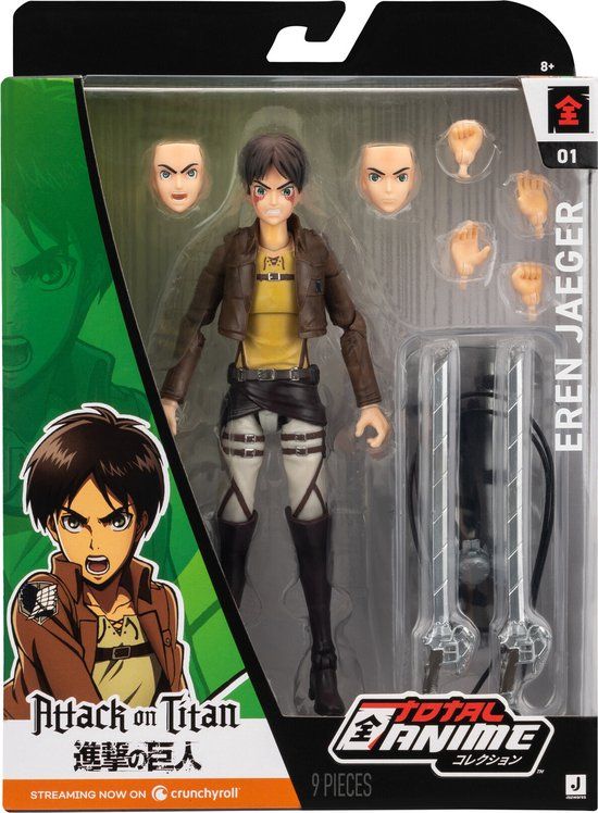 Jazwares Attack on Titan Eren Jaeger Action Figure 17 cm