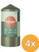 Bolsius - Bougies unies - Vert olive - 4 pièces - 12 x 6 cm