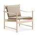 Brdr. Krüger Chaise longue HB Érable huilé blanc - toile nature