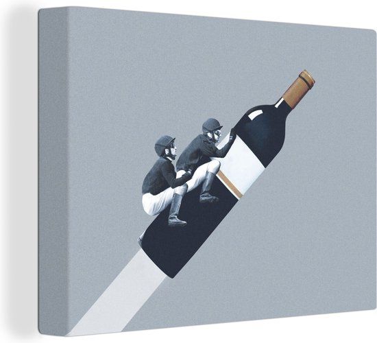 OneMillionCanvasses Canvas Schilderij - Abstract - 80x60 cm - Modern