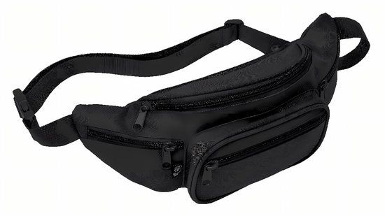Brandit Unisex Heuptas - Zwart - Polyester - 3 Vakken - Verstelbare Schouderriem