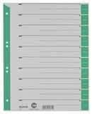Leitz Tabbladen A4, 25 stuks, extra breed, grijs/groen, 100% gerecycled karton