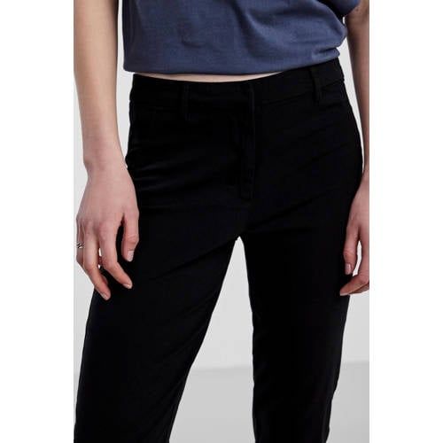 PIECES slim fit broek PCSKIN zwart