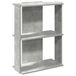 VidaXL Bibliothèque 3 étagères 60x30x80 cm bois de particules gris béton