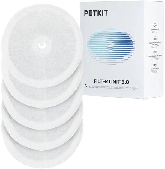 PETKIT® Drinkfontein Filters - Navulling Set: 5 Stuks - Voor katten en Honden