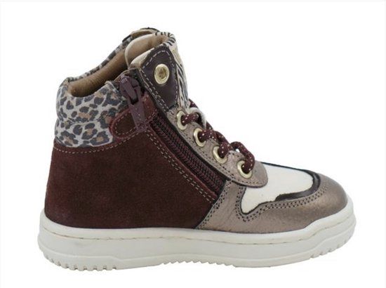 Develab Hoge sneakers 41926 Leer Dierenprint Veters/Ritssluiting ASSORTIE KLEUR