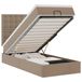 vidaXL Lit plateforme avec matelas et LED 180x200cm Similicuir Cappuccino