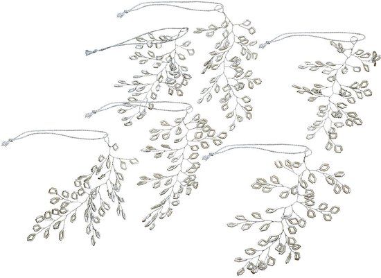 LOBERON Ornament set van 6 Alruna zilverkleurig