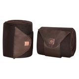 Imperial Riding IRH Lovely, set van 4, zacht jersey-fleece, ademend en vormvast, klittenbandsluiting, metalen accenten, hoogwaardige paardenbandages voor training en dagelijks gebruik, bruin, 1SIZE