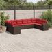 Maison Exclusive - Salon de jardin 10 pièces avec coussins, marron, polyrotin