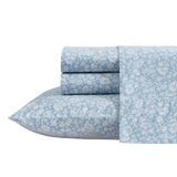 Laura Ashley Kingsize lakens, katoenen percal beddengoedset, lichtgewicht en ademend, ideale benodigdheden voor slaapkamer, blauw (Heirloom Ditzy Blue)