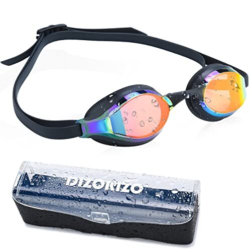Dizokizo Zwemmen Goggles Geen Lekken Anti-Fog UV Bescherming Verstelbare Professionele Zwembril voor Volwassen Mannen Vrouwen
