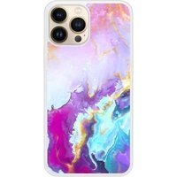 Apple Bedrukt siliconen hoesje compatibel met iPhone 13 Pro Max Colorful