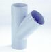 DYKA T-stuk 2x mof 1x spie 45° PVC grijs keurmerk BRL2012 80mm