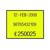 37 x 28 etikettenbox 24 etiketten voor prijsieraar geel fluo verwijderbaar