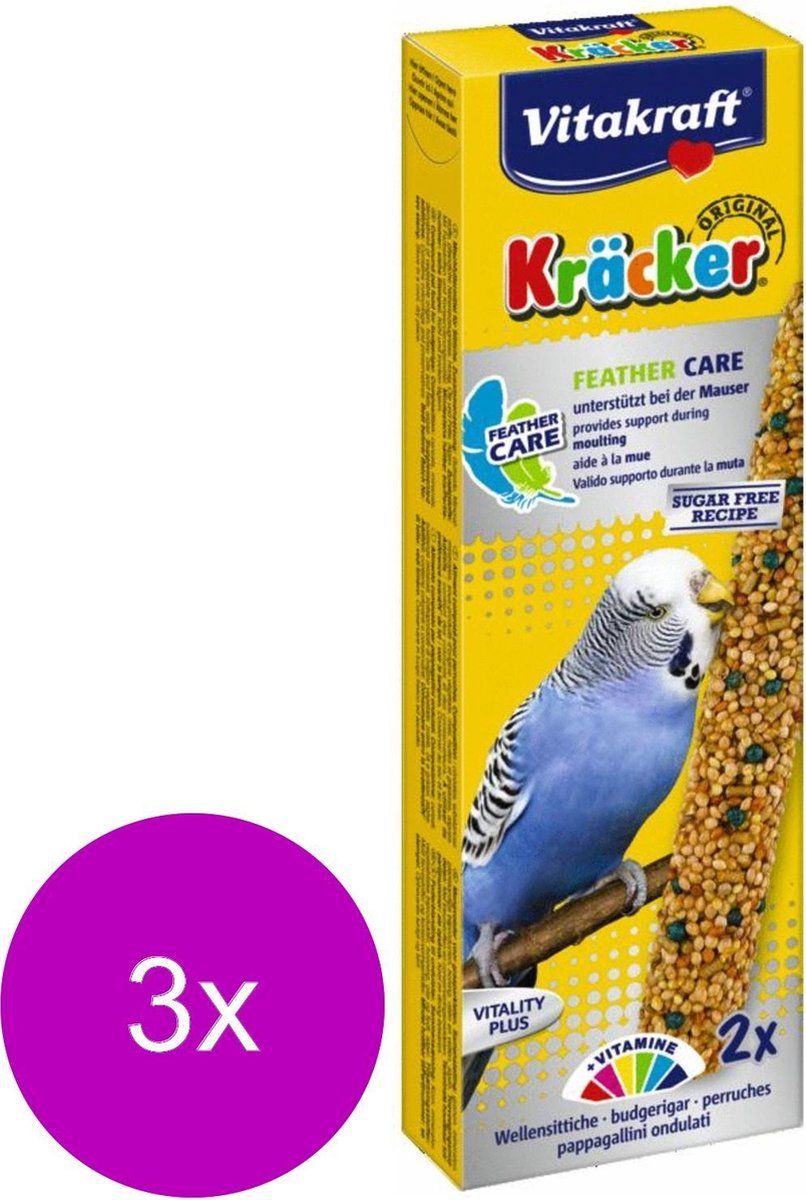 VITAKRAFT Parkiet Kracker 2 stuks - Vogelsnack - 3 x Rui
