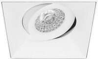 BES LED Spot Armatuur GU10 - Pragmi Nivas Pro - Inbouw Vierkant - Mat Wit - Aluminium - Trimless - Kantelbaar - 150mm
