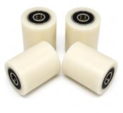 4 stuks nylon polyamide rollers 40 mm diameter 50 mm breed 10 mm lager nauwkeurig vervaardigd (40-50-10).