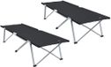 vidaXL Opvouwbaar Campingbed - Zwart - 194 x 62,5 x 42,5 cm