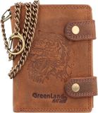 Greenland Nature Montenegro Portemonnee RFID-bescherming Leder 2 cm - Mannen - Staand formaat - bruin