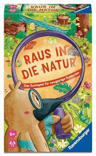 Ravensburger 24927 - Out in Nature, Het spel met verborgen voorwerpen voor nieuwsgierige ontdekkingsreizigers, buitenspel vanaf 6 jaar, voor 1 speler