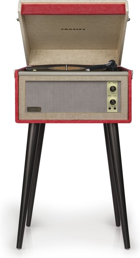 Crosley Bermuda Retro Platenspeler Bluetooth Rood