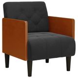 vidaXL Fauteuil met armleuningen fluweel zwart