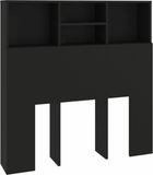 vidaXL Hoofdbordkast 100x19x103,5 cm Zwart