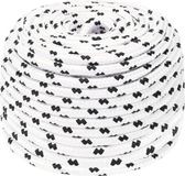 vidaXL - Boottouw - gevlochten - 10 mm x 25 m - polyester - wit