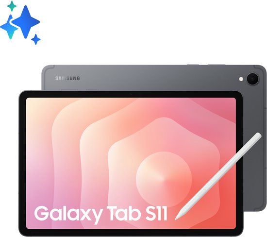 Samsung Galaxy Tab S11 - Tablet - 11 inch - 128GB Opslag - 12GB RAM - AMOLED Scherm - Grijs