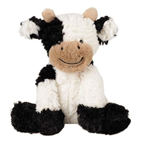 Hopearl Schattig pluche koeienspeelgoed, lief en melkkoeien, zacht knuffeldier, leuke verjaardag, voor jongens, meisjes, kinderen, peuters, 22,9 cm