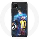 Maniacase Hoesje voor Samsung Galaxy A22 5G Lionel Messi FCB Barcelona voetbalclub