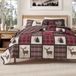 Great Bay Home Stonehurst Collection Stonehurst Beddengoedset, 3-delig, omkeerbaar, voor alle seizoenen, sprei voor kingsize bed met 2 kussenslopen, rood/zwart