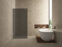 Wiesbaden Less Glasplaat Inloopdouche 120 x 200 cm - Nano Rookglas