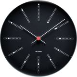 Arne Jacobsen Bankers horloge mural Noir - Ø 21 cm