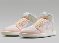Nike Air Jordan 1 Mid SE Sneakers Heren Beige Groen Wit