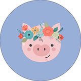 Bonateks, Ronde digitaal bedrukte muismat, antislip onderkant, voor kantoor en thuis, diameter: 22 cm