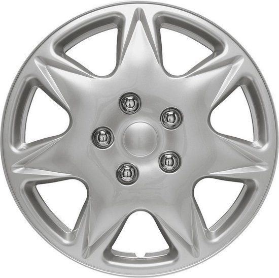 AutoStyle 4-Delige Wieldoppenset California 16-inch zilver