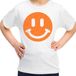 Bellatio Decorations T-shirt voor meisjes - Smile / Emoticon - wit - kinderen 122/128