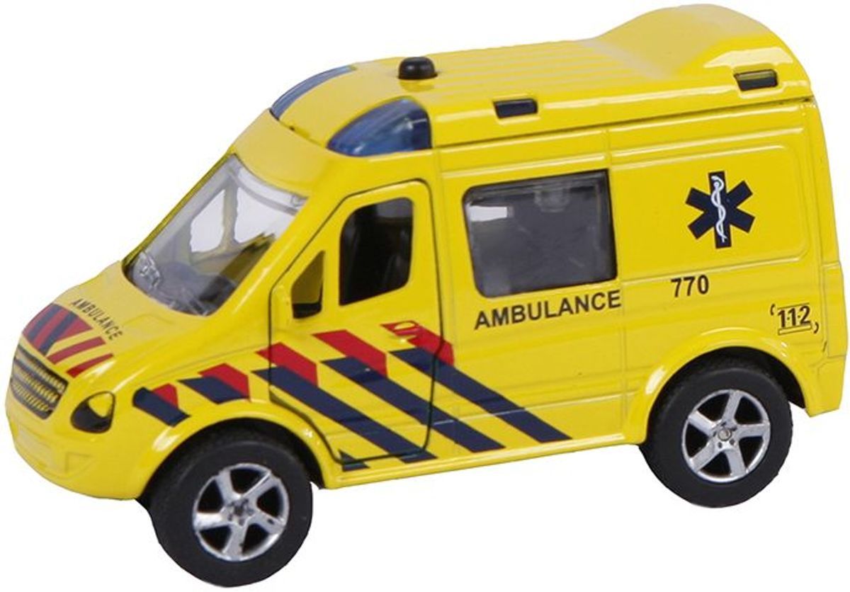 Kids Globe Auto pb 2-Play ambulance + licht/geluid