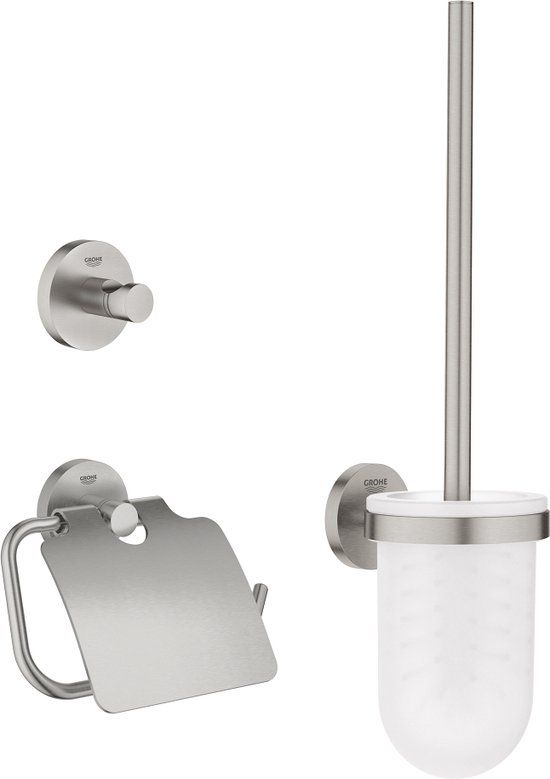 GROHE Start Accessoiresset 3-in-1 - supersteel (RVS look)