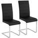 Tectake Chaises de salle à manger noir (lot de 2)