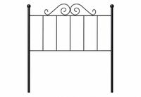 Matris Smeedijzeren hoofdbord Palacio voor een 90 cm bed zwart 98x125x4